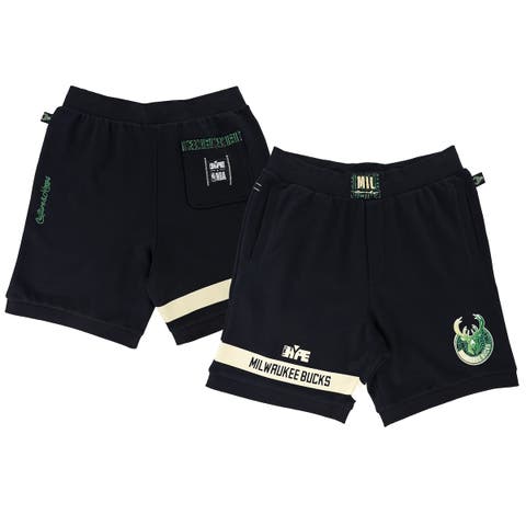 Unisex NBA x Two Hype  Black Milwaukee Bucks Culture & Hoops Premium Classic Fleece Shorts