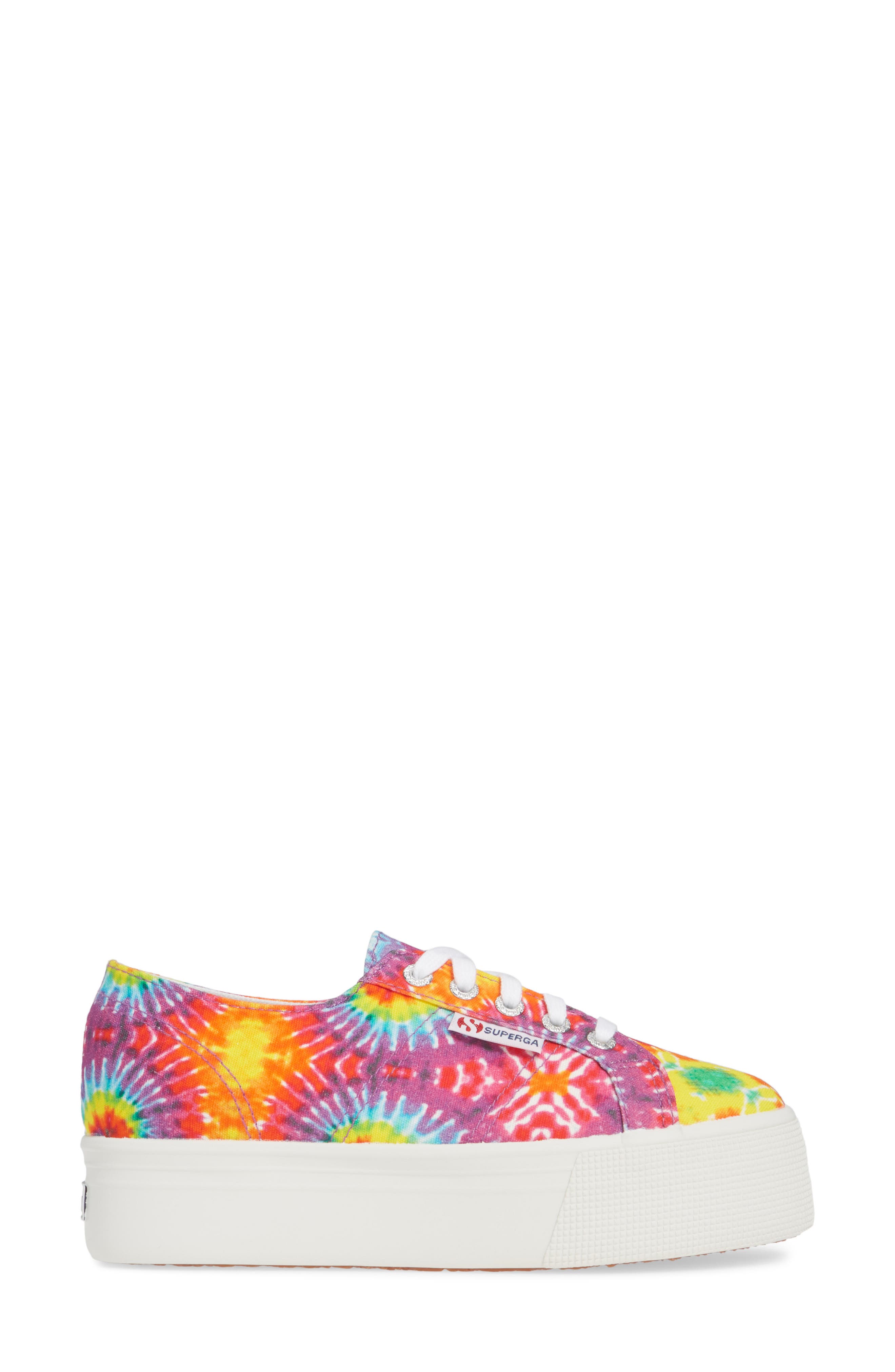 Superga 2790 Fabricfaintiedtye Platform Sneaker, Alternate, color, 