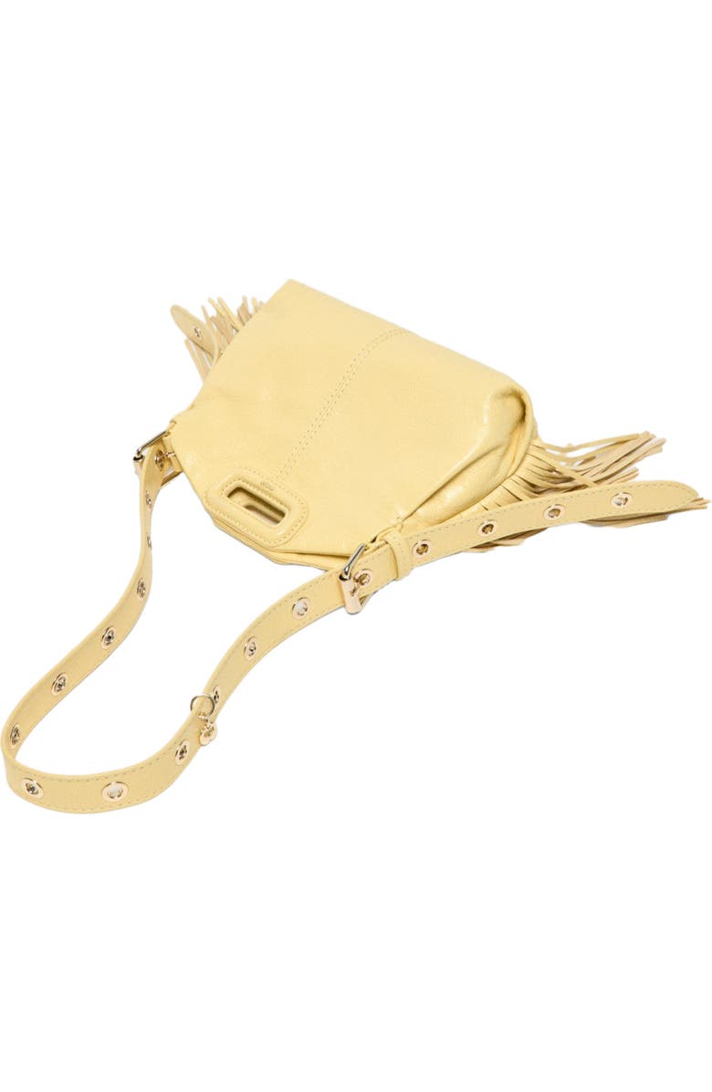 maje Matte crackle Miss M mini bag, Alternate, color, Pale Yellow