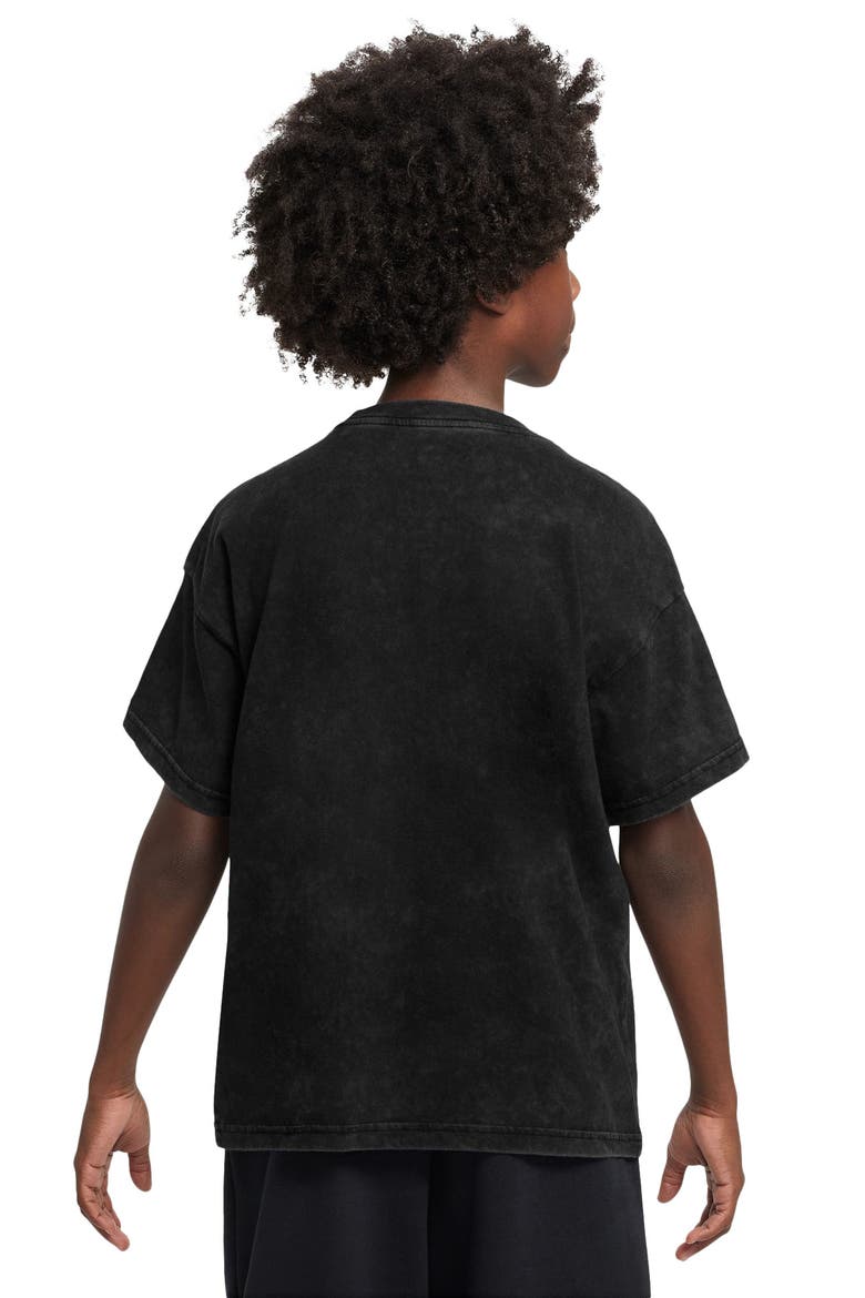 Kids' Sportswear Logo Cotton T-Shirt, Alternate, color, BLACK