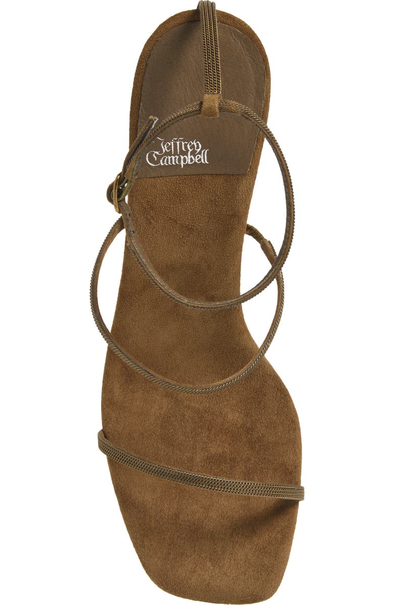 Jeffrey Campbell Monica Ankle Strap Sandal, Alternate, color, Khaki Suede