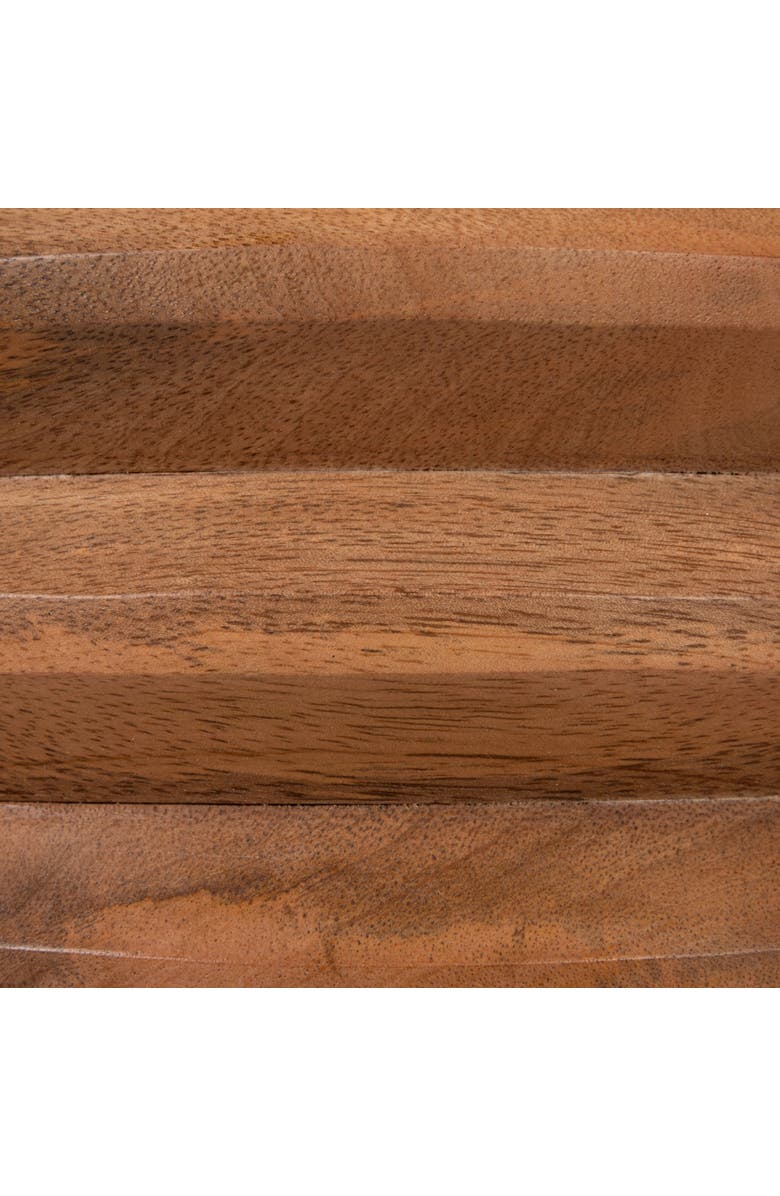 Olive Grove Round Ribbed Side Table, Alternate, color, Brown