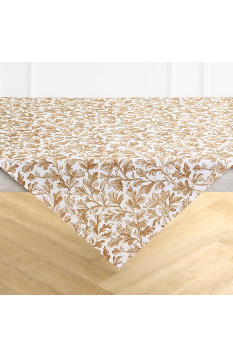 Solino Home Linen Table Throw - Fallen Leaves, 52" x 52" Inch, Main, color, Autumn