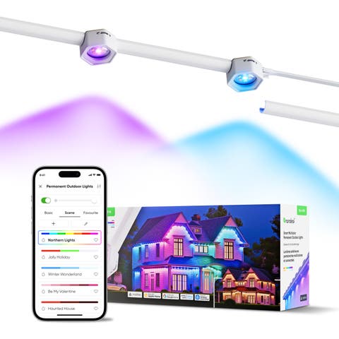 Matter Smart Multicolor Permanent Outdoor Lights Smarter Kit with Cable Covers 49ft (15m)