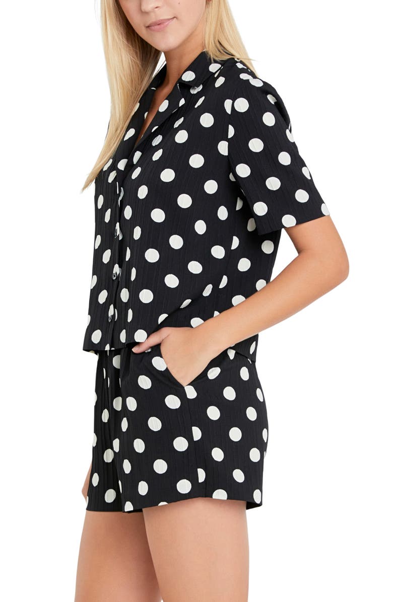 English Factory Textured Dot Camp Shirt, Alternate, color,