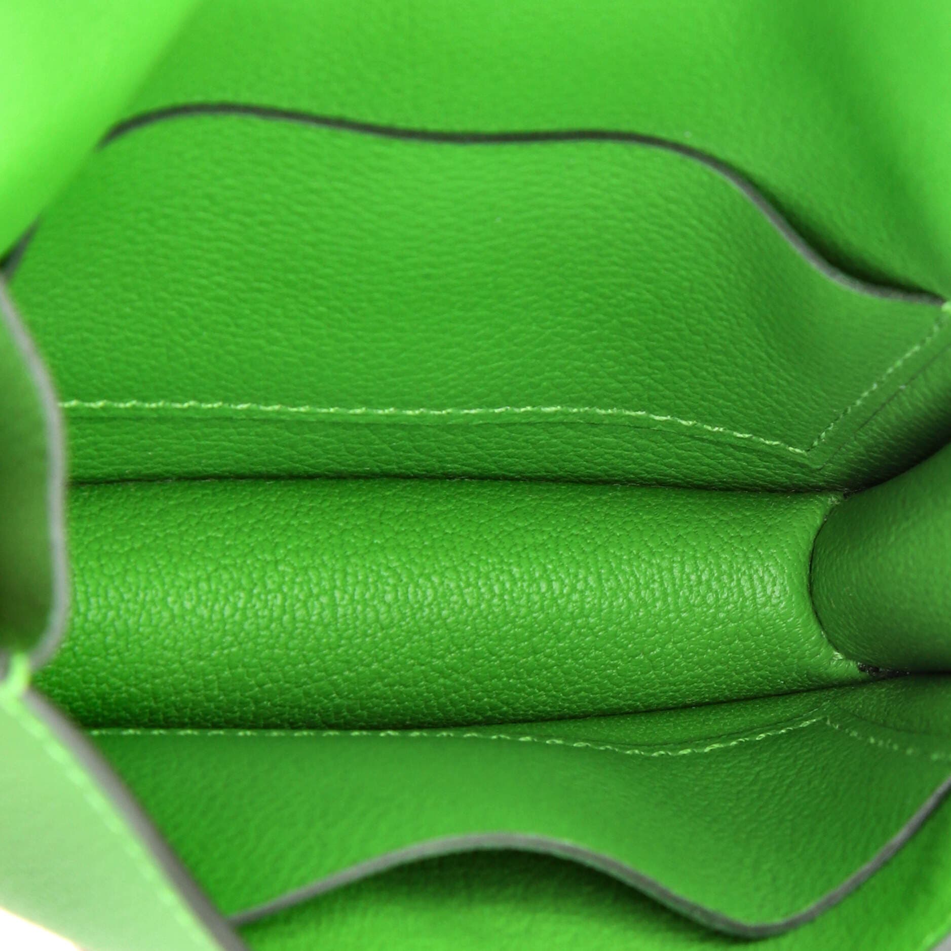 Pre-Owned Hermes Constance Slim Wallet Evercolor, Alternate, color, Vert Yucca