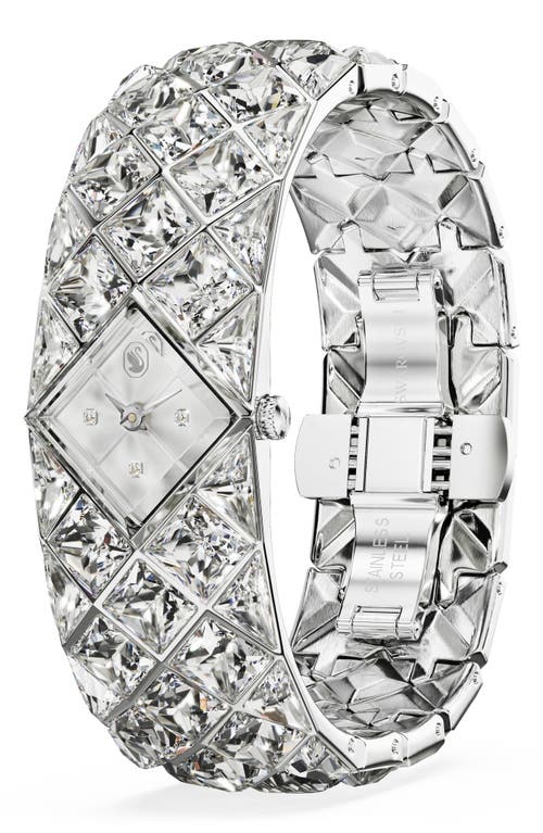 Swarovski Curiosa Bangle Bracelet Watch, 20.5mm X 20mm In Silver
