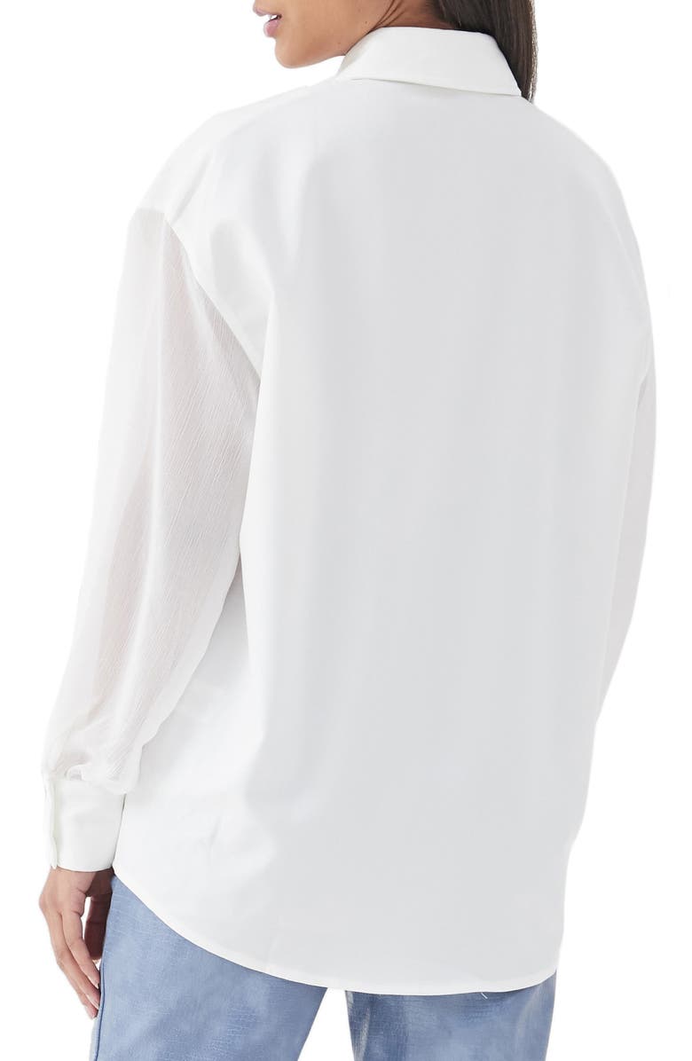 4th & Reckless Isotta Sheer Sleeve Button-Up Shirt, Alternate, color, 
