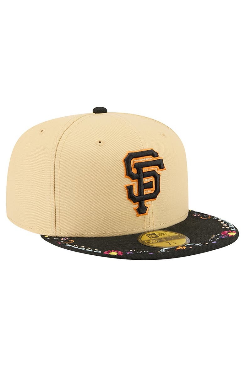 Men's New Era Light Beige San Francisco Giants Two-Tone Embroidered Visor 59FIFTY Fitted Hat, Alternate, color, Light Beige