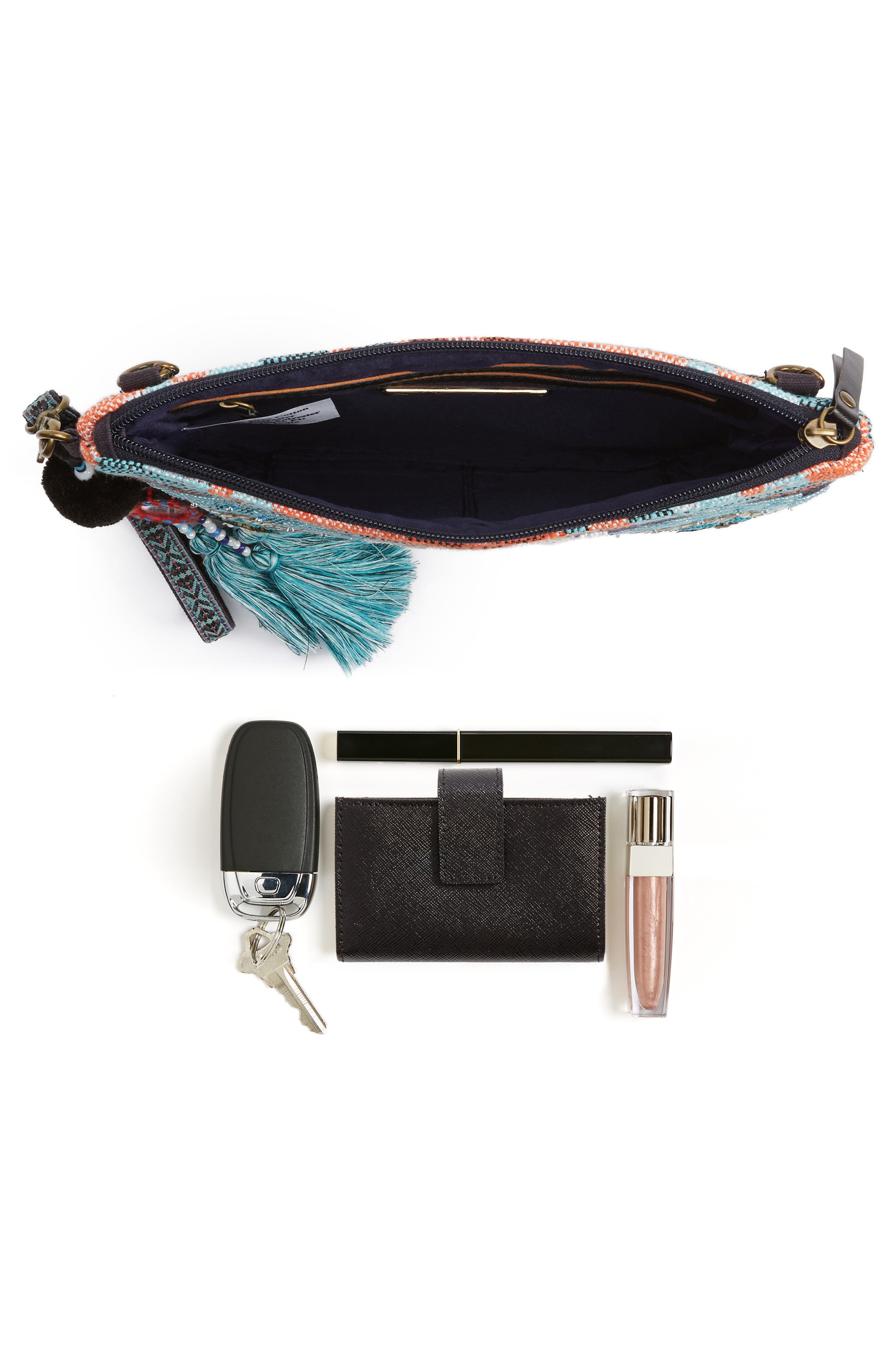 STEVEN by Steve Madden Jeffie Beaded Clutch, Alternate, color, 