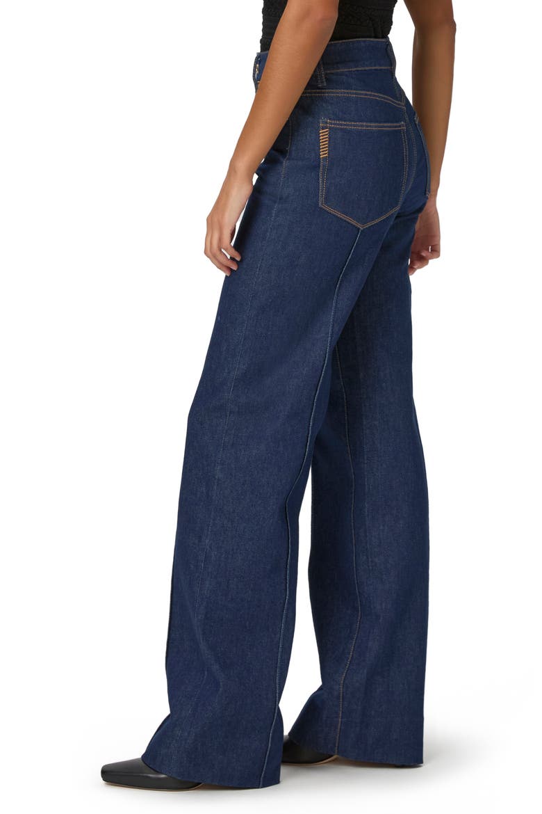 Sasha Pintuck High Waist Wide Leg Jeans, Alternate, color, ANAIS