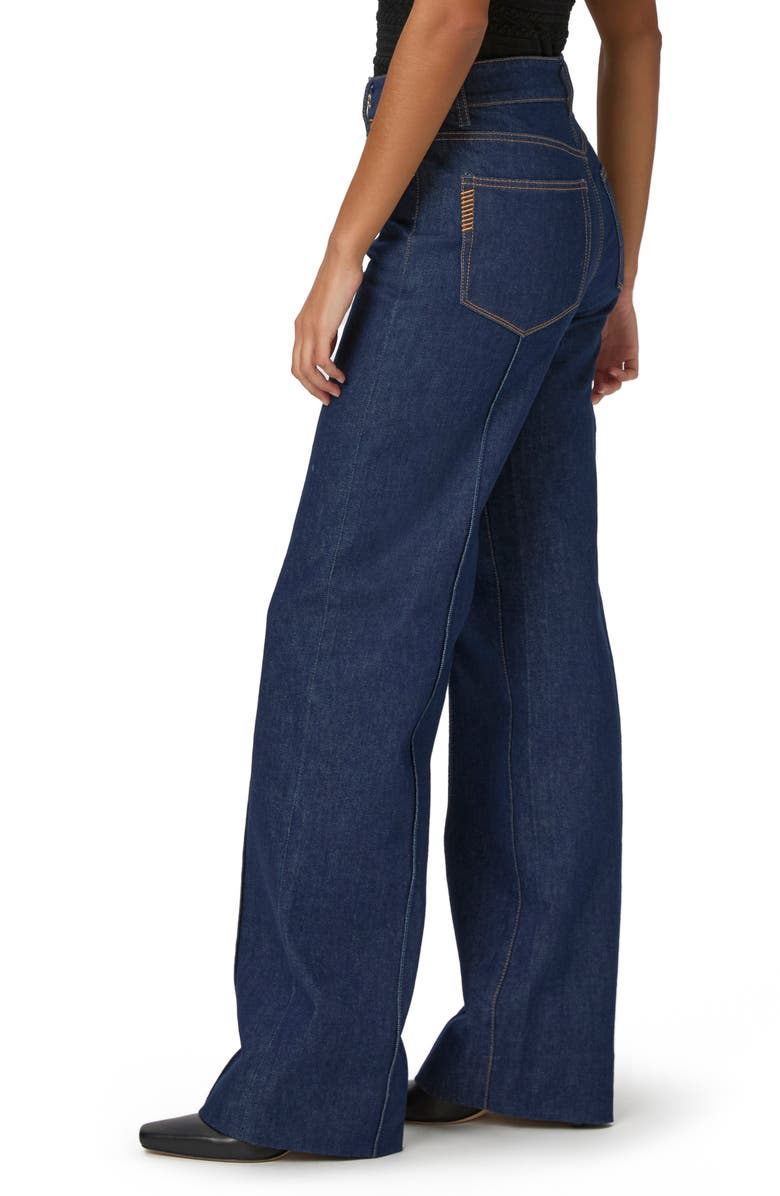 PAIGE Sasha Pintuck High Waist Wide Leg Jeans, Alternate, color, Anais