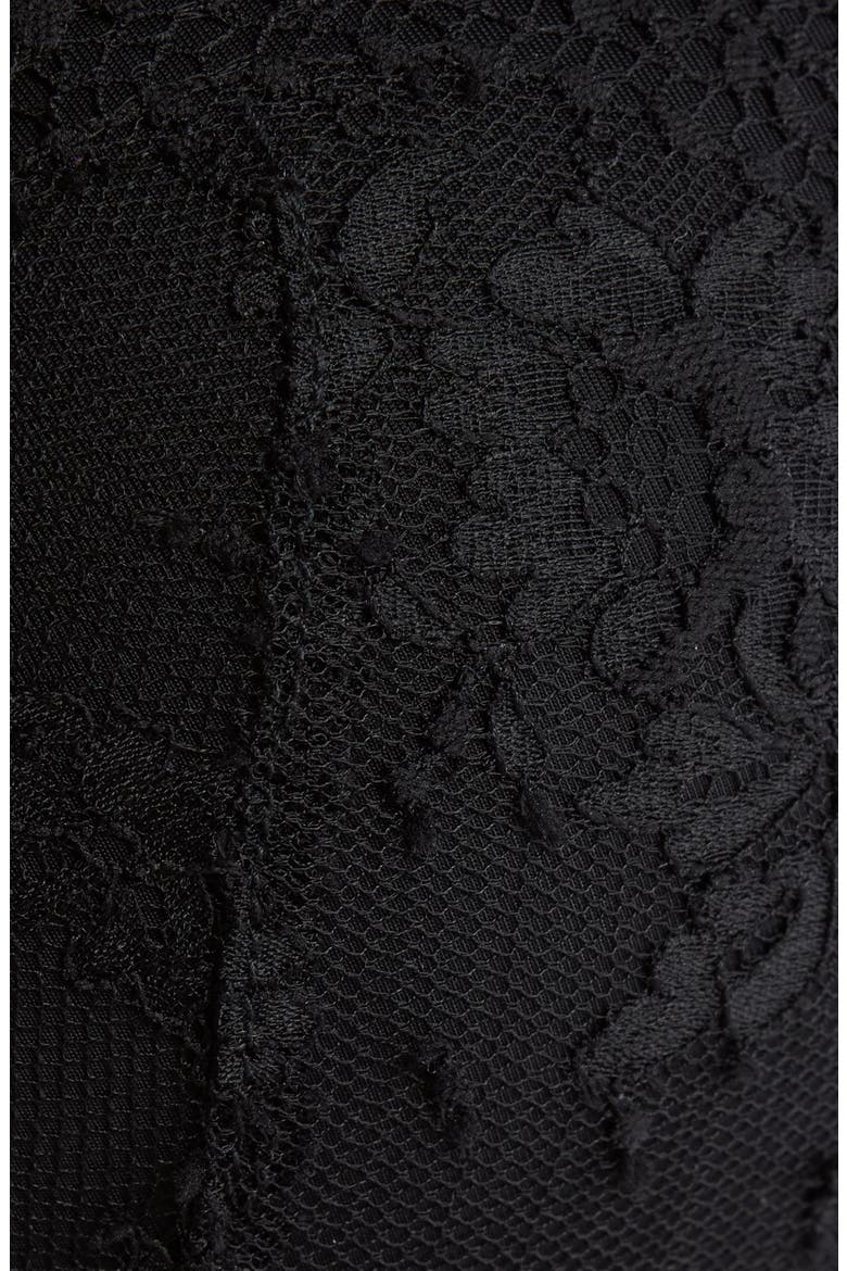 Frankie Underwire Lace Plunge Demi Bra, Alternate, color, BLACK