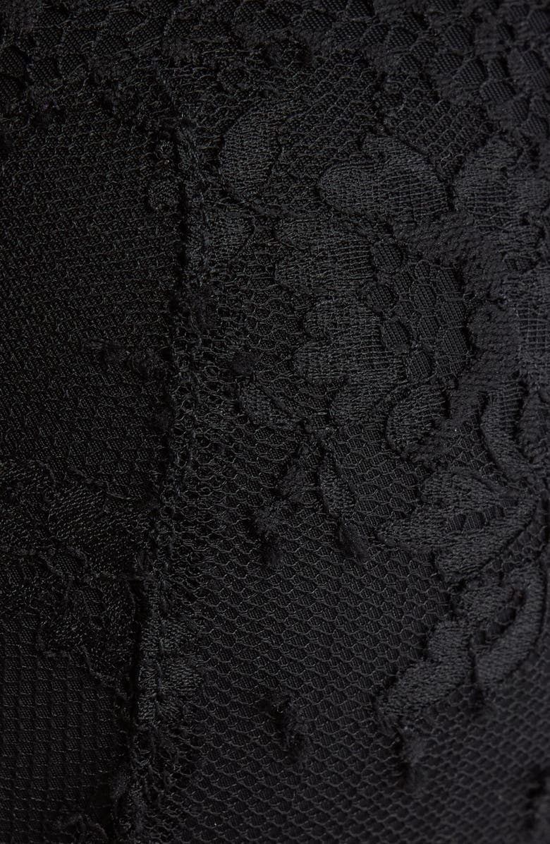 Fleur Du Mal Frankie Underwire Lace Plunge Demi Bra, Alternate, color, Black