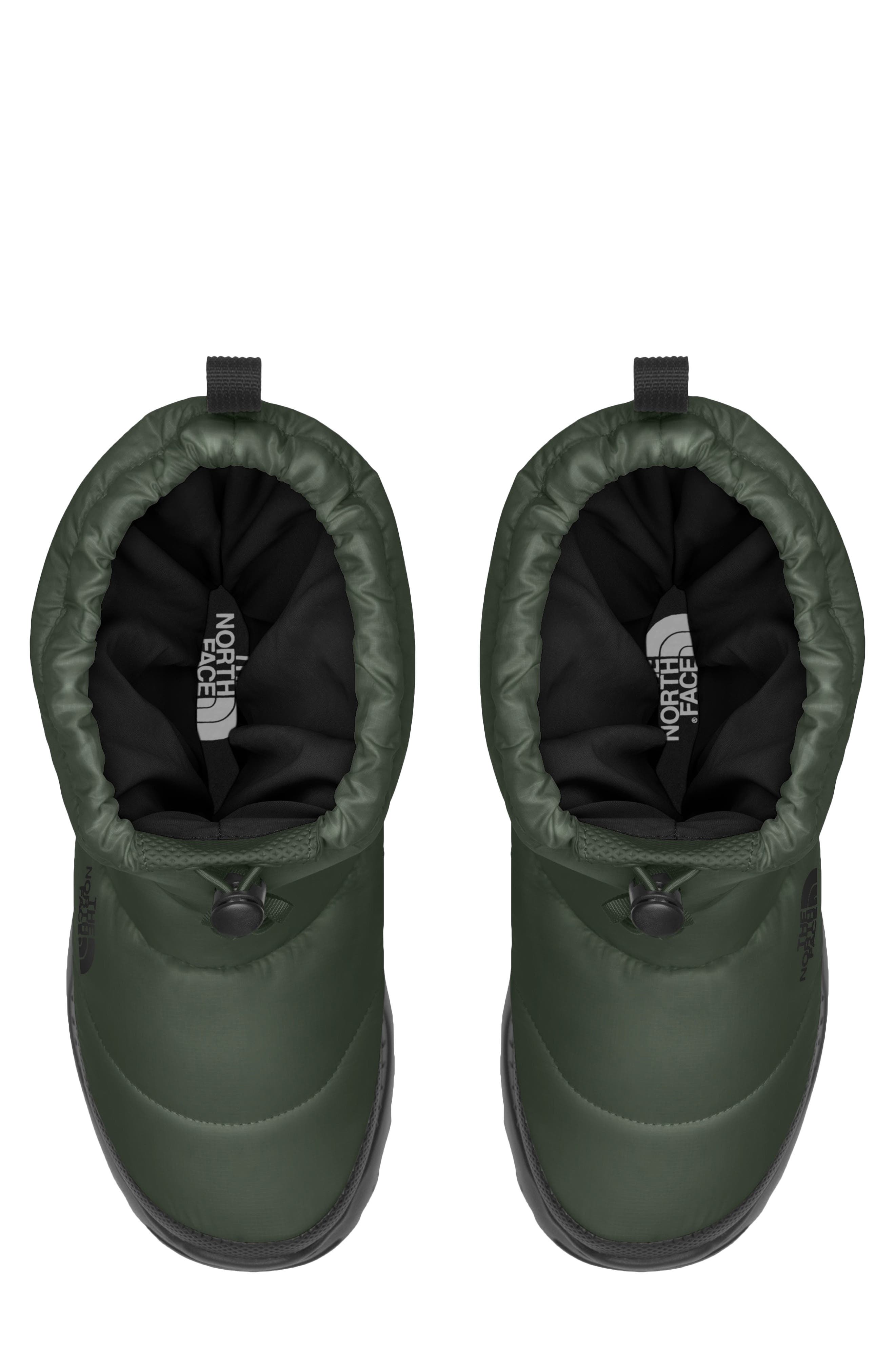 Nuptse Traction Bootie, Main, color, BOTTLE GREEN/ TNF BLACK