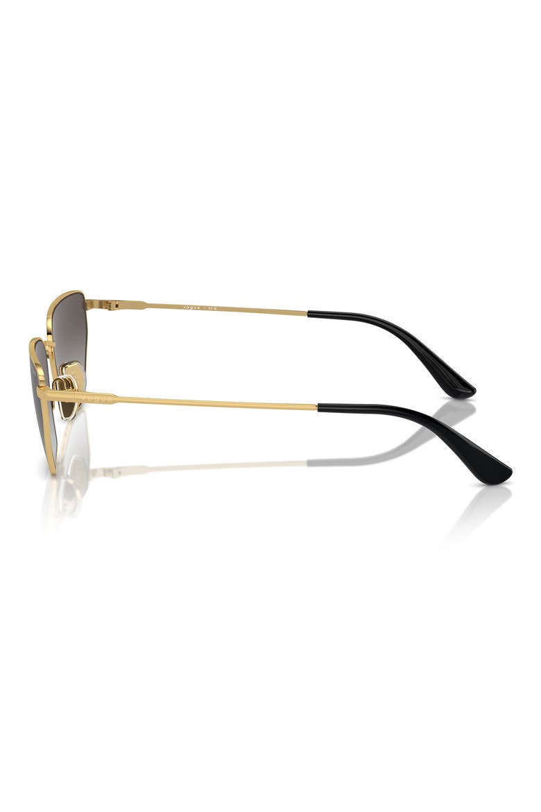 56mm Gradient Irregular Sunglasses, Alternate, color, GOLD