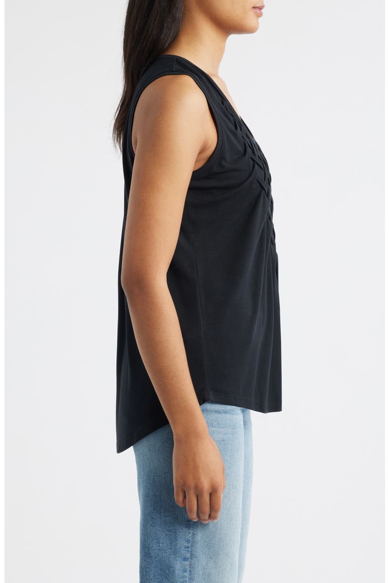Kauai Lattice Tank Top, Alternate, color, BLACK