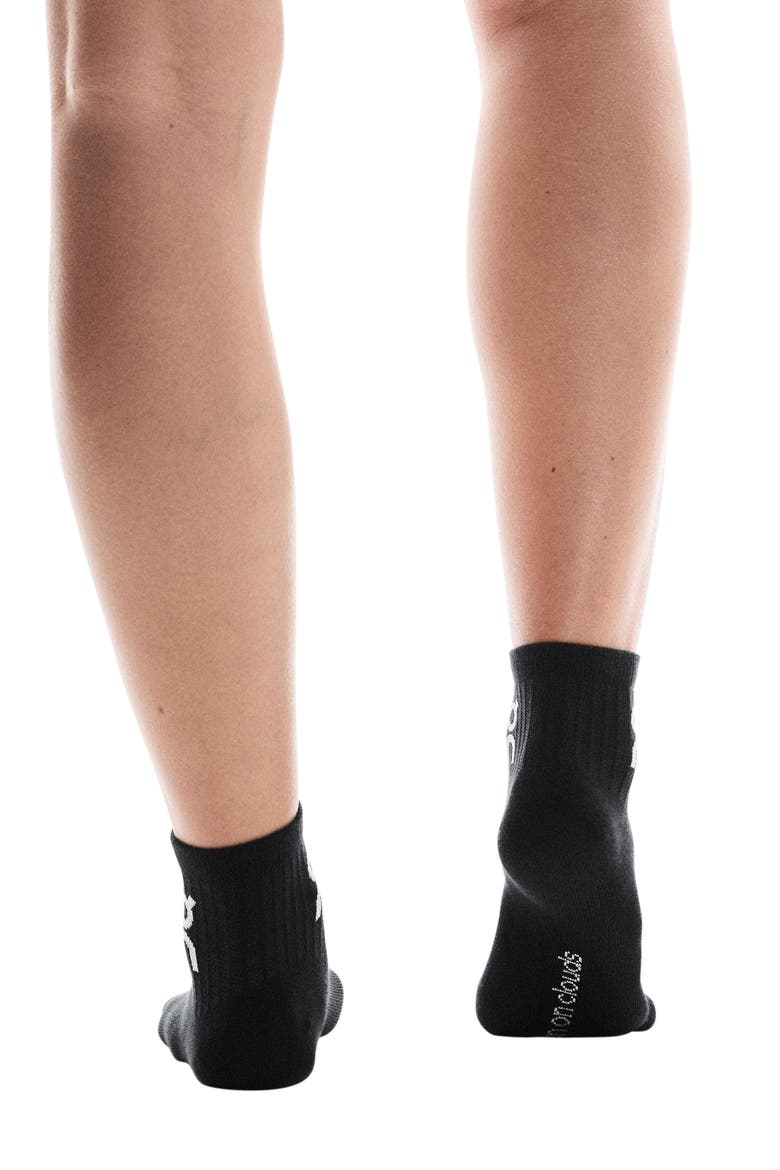 Logo Mid 3-Pack Socks, Alternate, color, BLACK