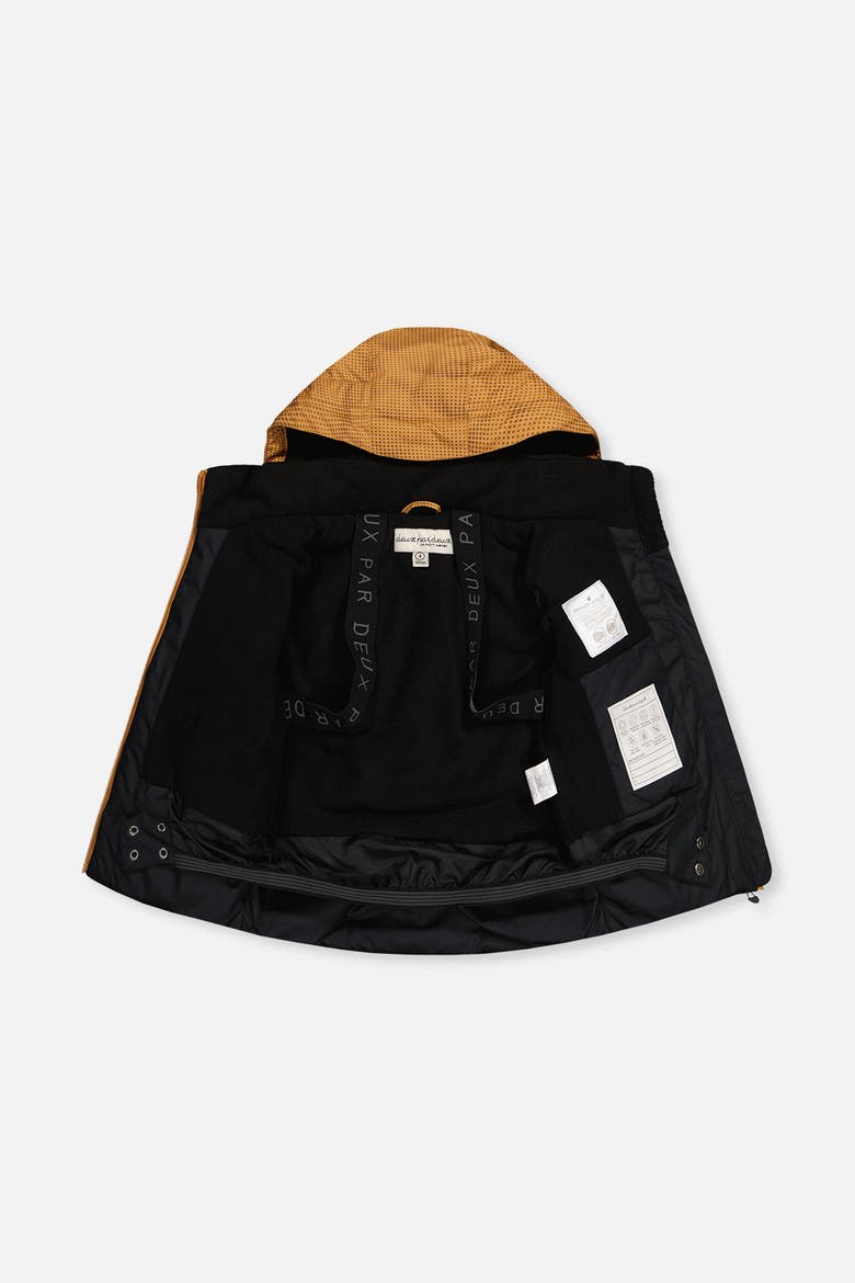 Reinforced Jacket & Pants Neckwarmer Two Piece Snowsuit, Alternate, color, Brown and Black