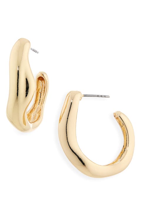 Molten Hoop Earrings