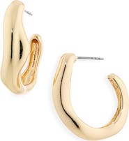 NORDSTROM RACK Molten Hoop Earrings