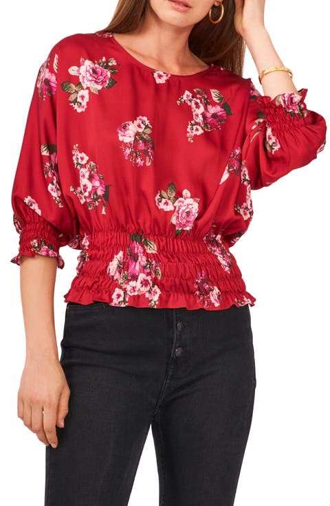 Floral Smocked Waist Top