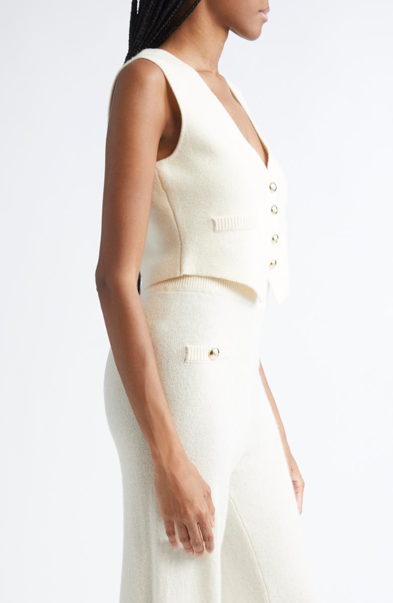 Cinq à Sept Mykah Cashmere Sweater Vest, Alternate, color, Ivory