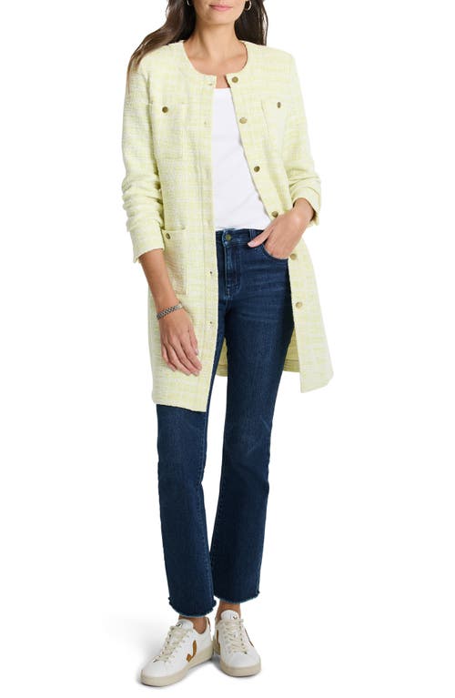Nic + Zoe Nic+zoe Textured Statement Jacket In Green Mix