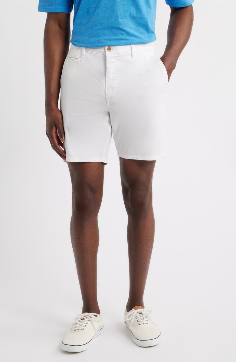 johnnie-O Nassau Chino Shorts, Main, color, White