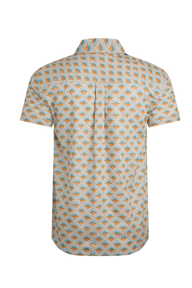 Faraway Printed Shirt, Alternate, color, Caramel