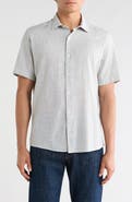 Robert Barakett Lorenzo Short Sleeve Cotton Button-Up Shirt