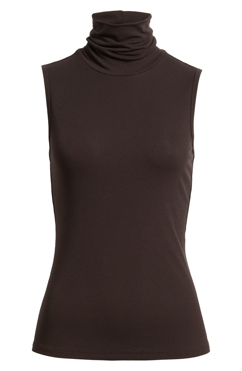 Theory Wendel Sleeveless Turtleneck Top, Alternate, color, Hickory - Spf