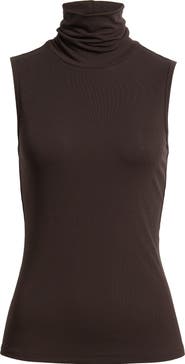 Theory Wendel Sleeveless Turtleneck Top