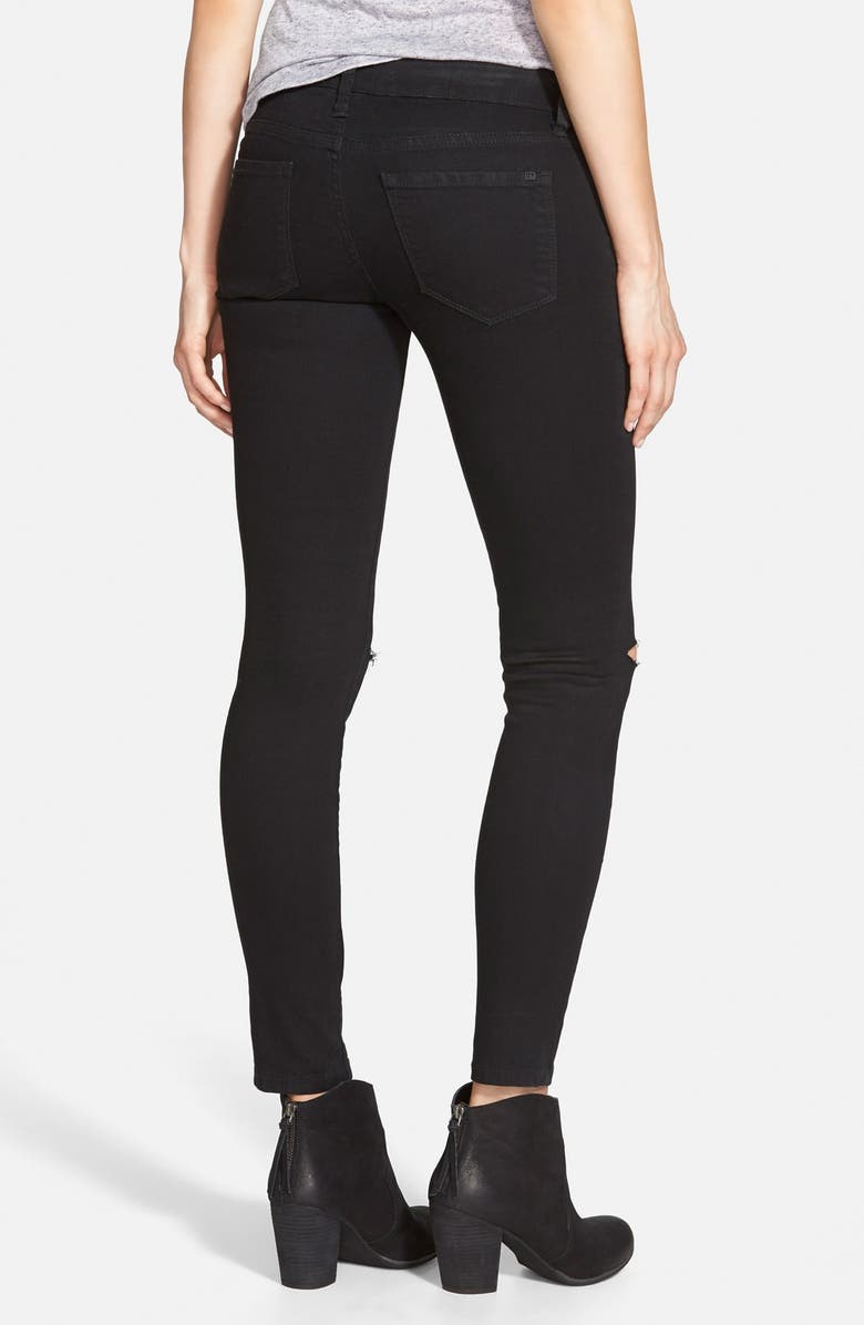 SP Black Ripped Knee Skinny Jeans, Alternate, color, 