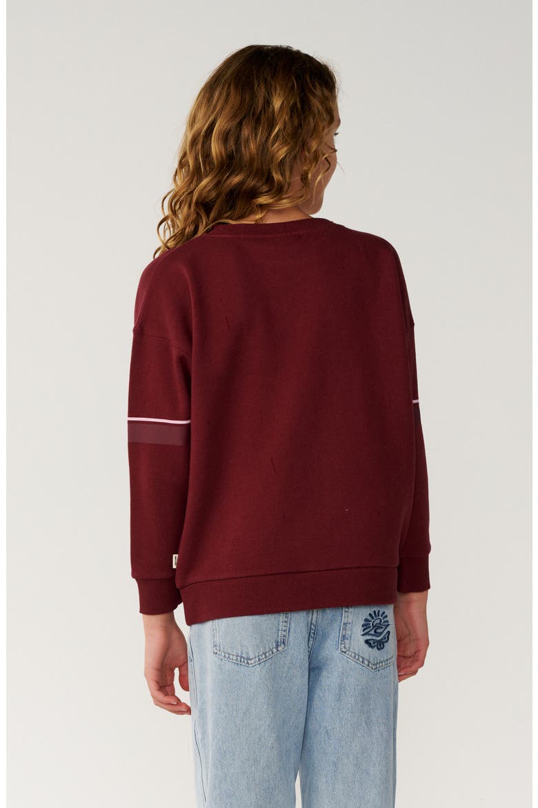 Kids' Dolphin Archive Crewneck Sweatshirt, Alternate, color, DARK PLUM