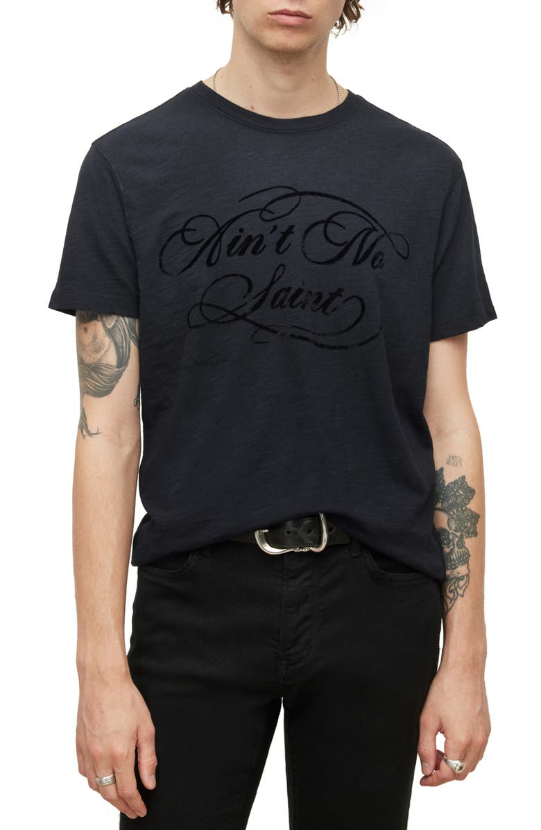 John Varvatos Ain't No Saint Slub Graphic Tee, Main, color,