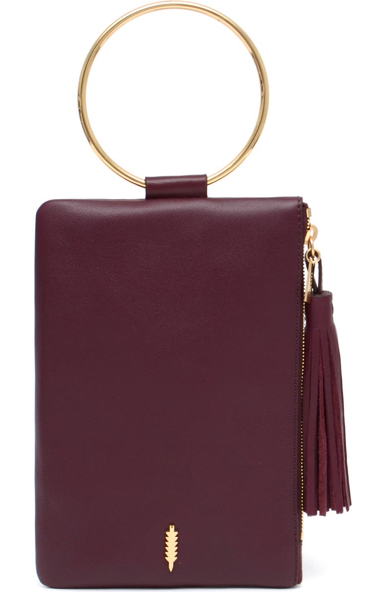 Thacker Nolita Leather Ring Clutch, Main, color,