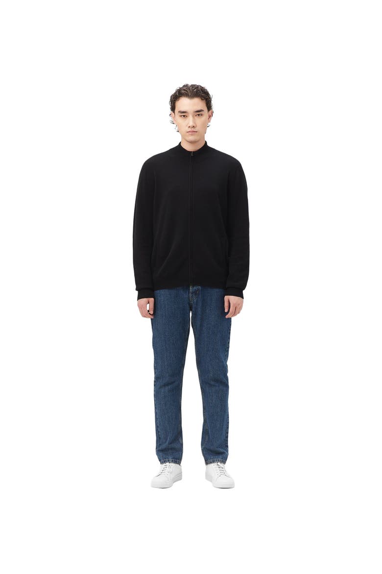 Essential Full-Zip Cashmere Cardigan, Main, color, black