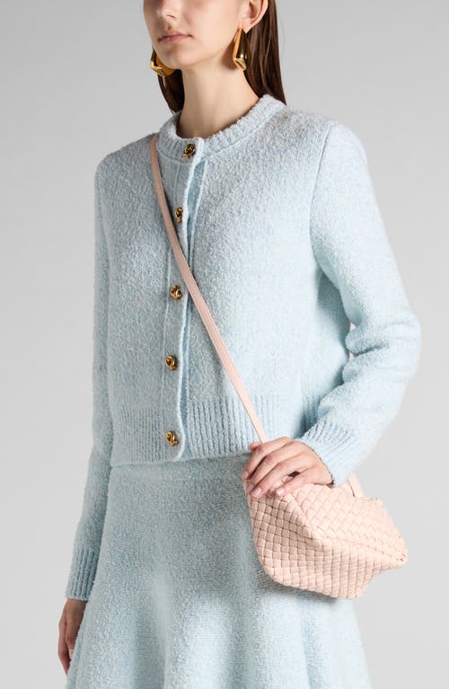 Bottega Veneta Mini Lambskin Cobble Top-handle Bag In Cameo-muse Brass