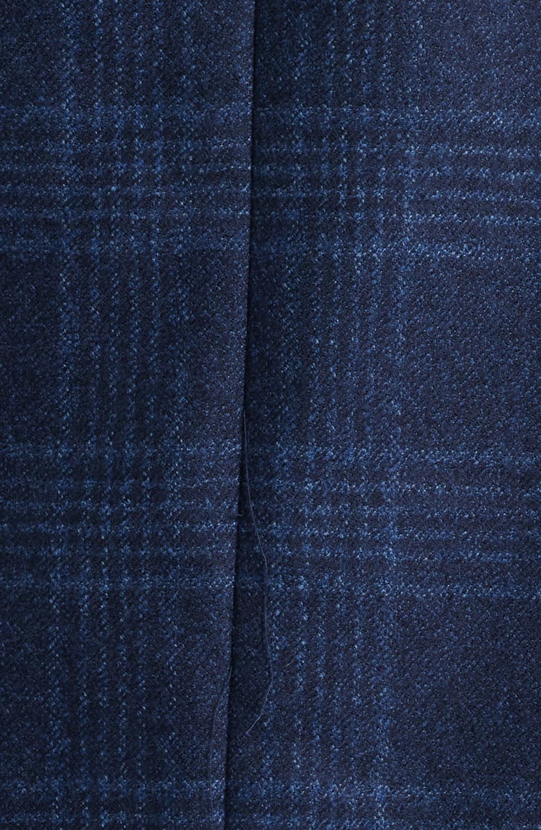 Emanuel Berg D-Constructed Navy Check Wool Flannel Sport Coat, Alternate, color, Dark Blue