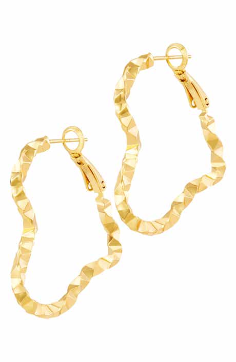Twisted Heart Hoop Earrings