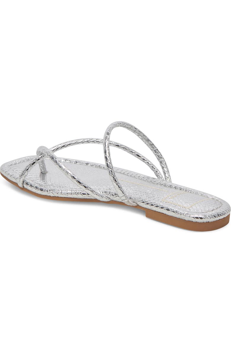Dolce Vita Leanna Slide Sandal, Alternate, color, Silver Embossed Leat