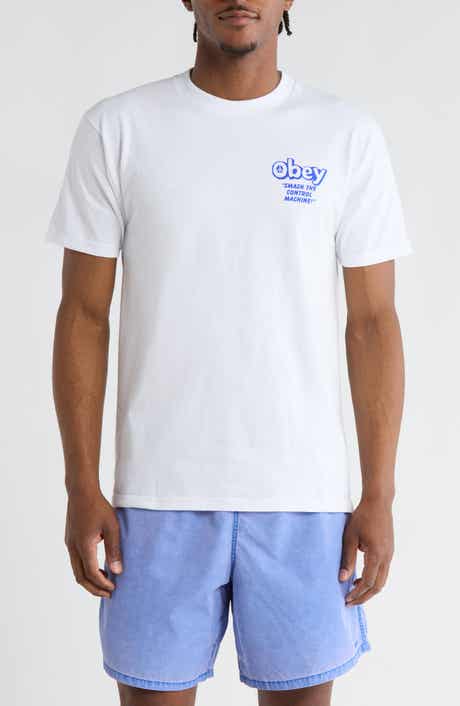 Obey Smash the Control Machine Cotton Graphic T-Shirt