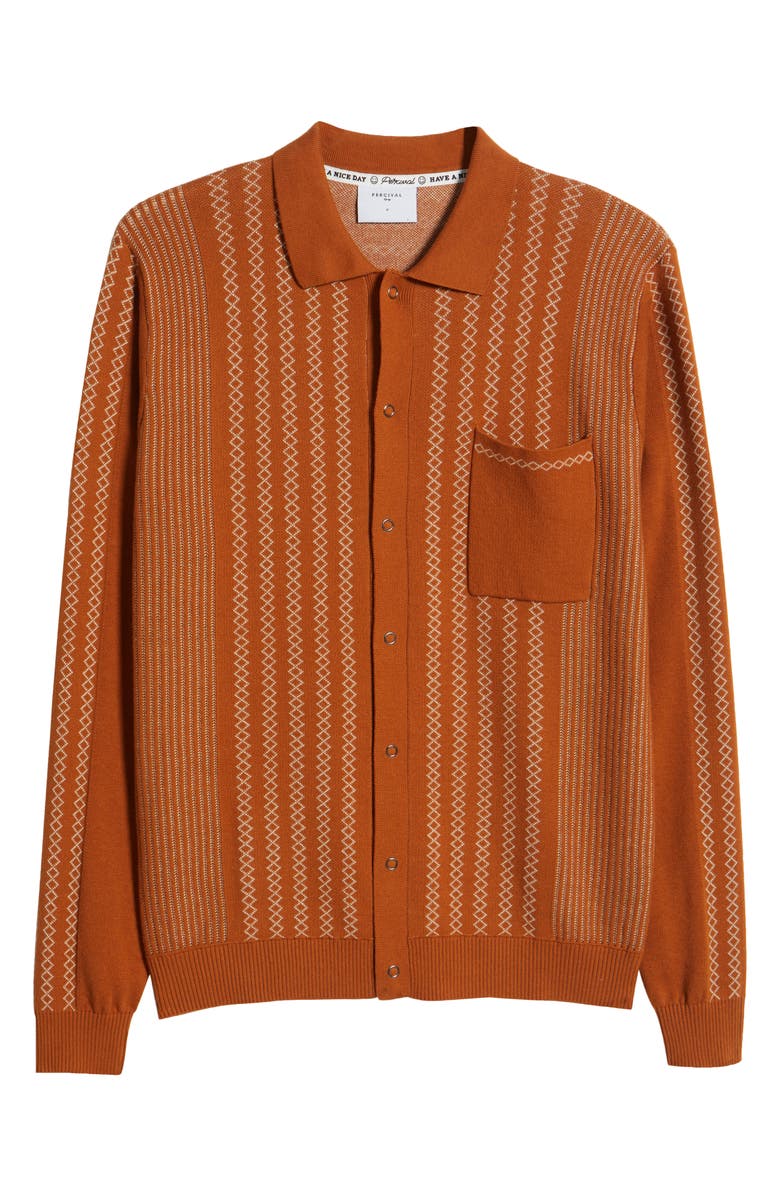 Percival Bevel Stripe Snap-Up Cardigan, Alternate, color, 