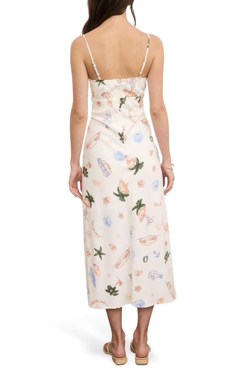 Blu Pepper Summer Print Midi Dress, Alternate, color, Cream Multi