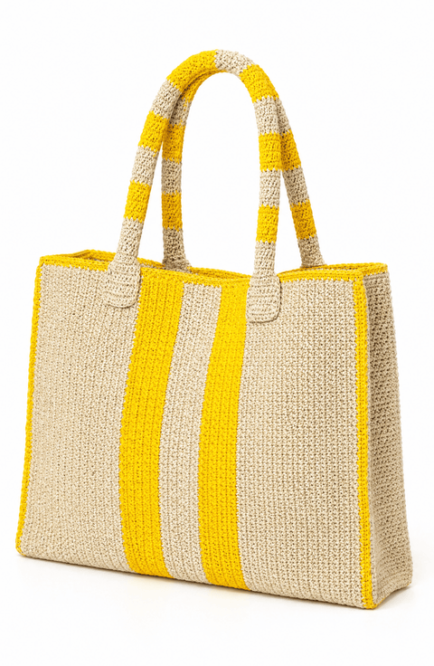 Multi Stripe Beach  Bag