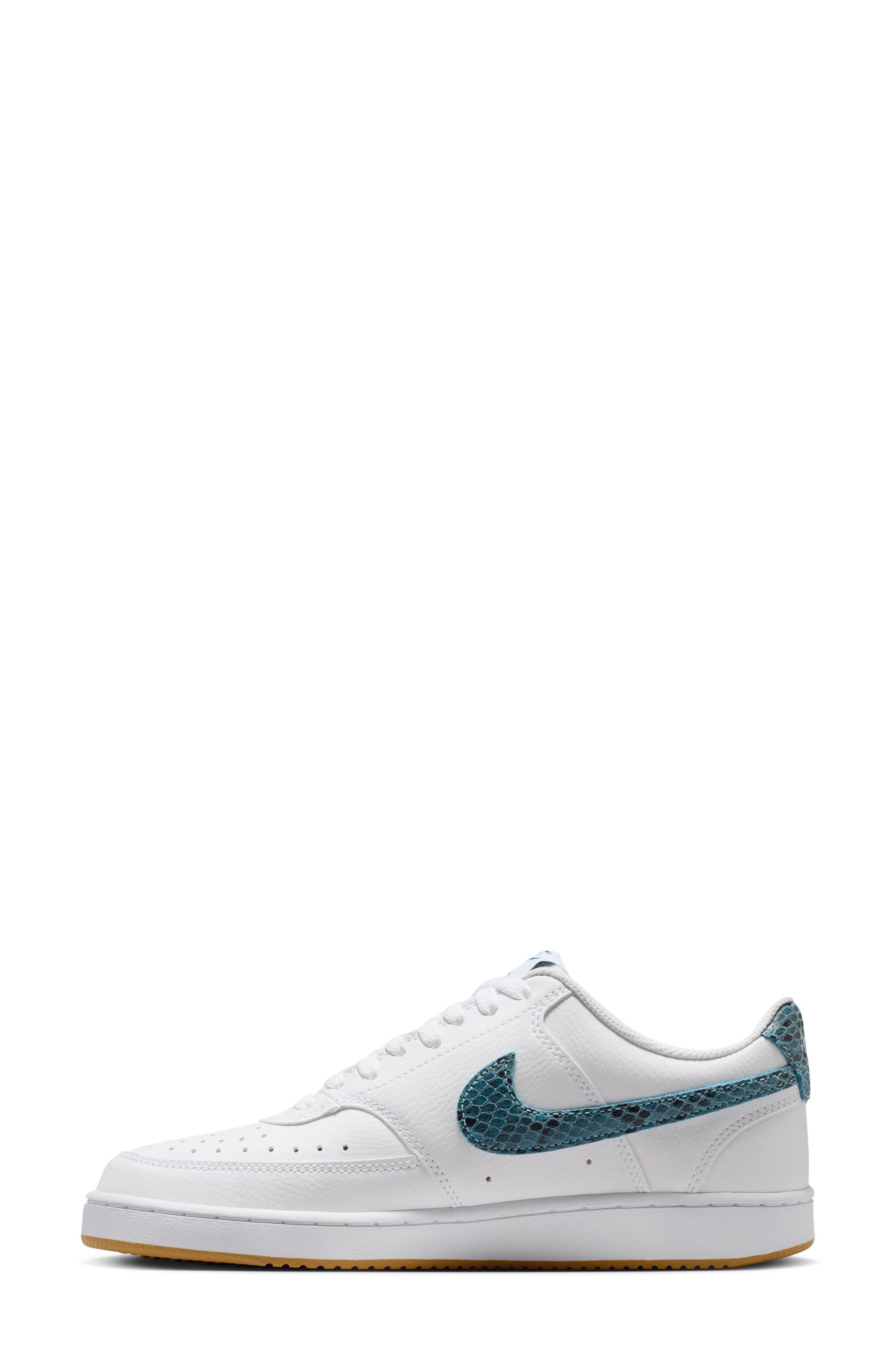 Nike Court Vision Low Profile Sneakers, Alternate, color, White/ Blue/ Brown