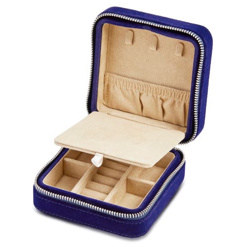 Wolf Royal Asscher Square Jewelry Zip Case In Blue