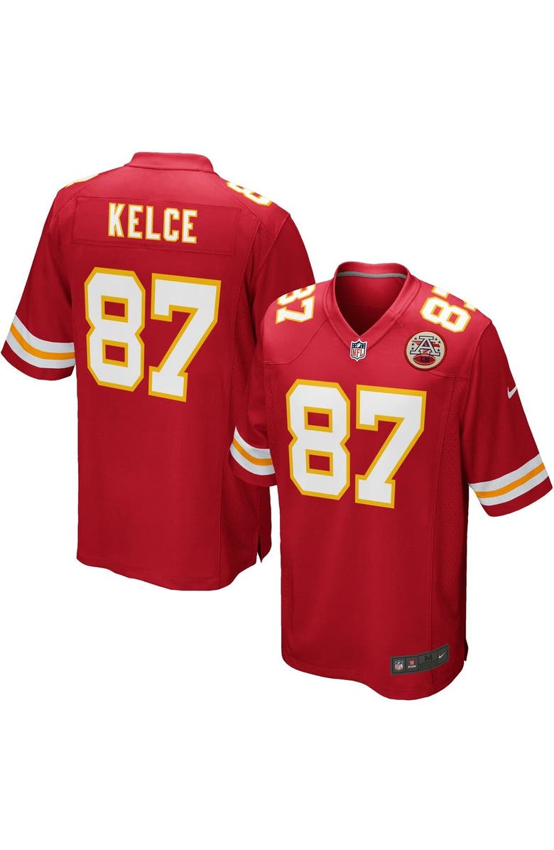 Nike Youth Nike Travis Kelce Red Kansas City Chiefs Team Color Game Jersey, Main, color, Red