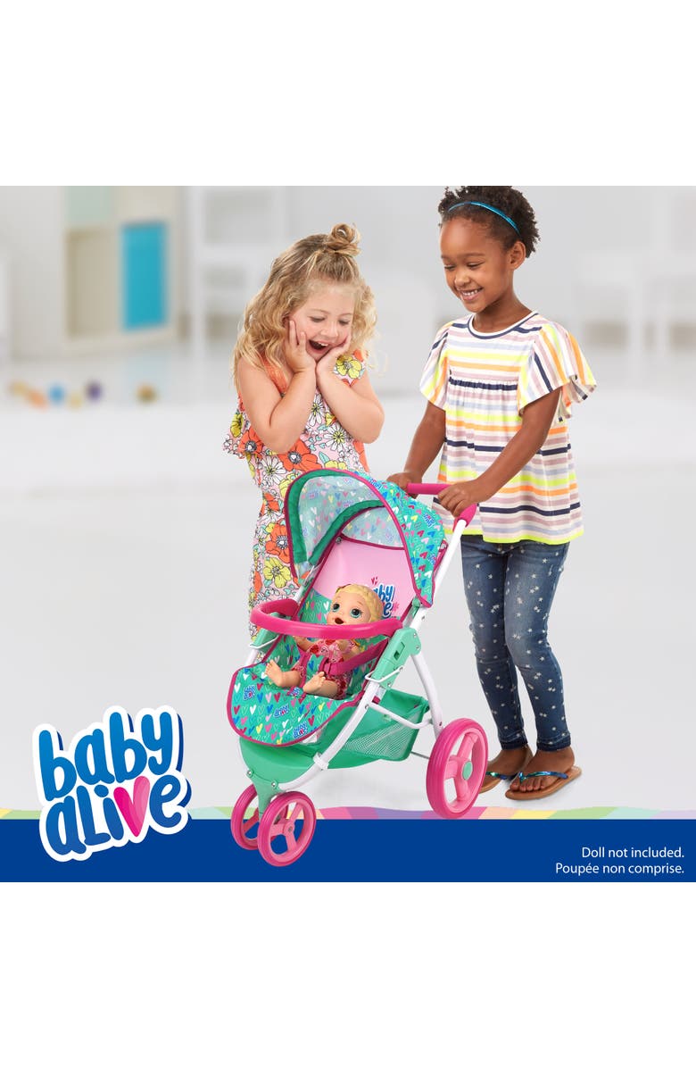 Baby Alive Doll Jogging Stroller, Alternate, color, Multicolored
